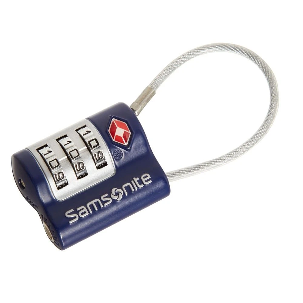 Samsonite TSA Cijferslot Met Kabel Indigo Blue 3 Samsonite TSA Cijferslot Met Kabel Indigo Blue