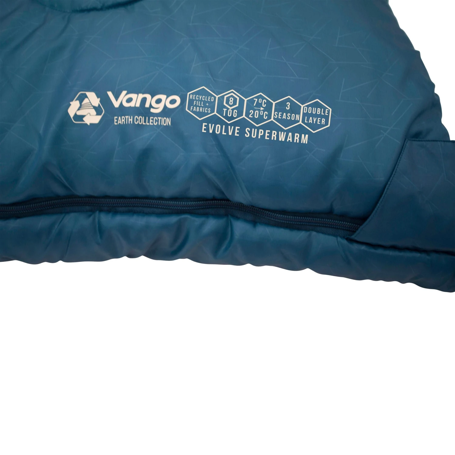 Vango Evolve Superwarm Double Slaapzak Moroccan Blue 6 Vango Evolve Superwarm Double Slaapzak Moroccan Blue - Afbeelding 4