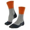 Falke TK2 Wandelsokken Heren Light Grey Orange -Veel Plezier Buitenshuis 122908 500 01