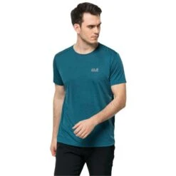 Jack WolfskinPack & Go Shirt Heren Blue Coral -Veel Plezier Buitenshuis 123136 200 02