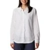 Columbia Camp Henry III Blouse Dames White Chambray