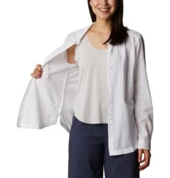 Columbia Camp Henry III Blouse Dames White Chambray -Veel Plezier Buitenshuis 123278 100 03