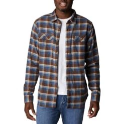 Columbia Flare Gun Stretch Flannel Overhemd Heren Cordovan Shadow -Veel Plezier Buitenshuis 123296 000 03