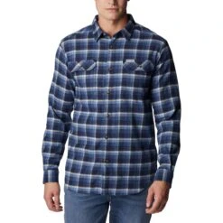 Columbia Flare Gun Stretch Flannel Overhemd Heren Collegiate Navy