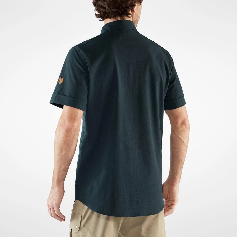FJÄLLRÄVEN Fjällräven Abisko Trekking SS Overhemd Heren Dark Navy 6 FJÄLLRÄVEN Fjällräven Abisko Trekking SS Overhemd Heren Dark Navy - Afbeelding 4