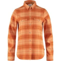 FJÄLLRÄVEN Fjällräven Övik Heavy Flannel Blouse Dames Peach Sand Desert Brown