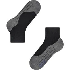 Falke TK5 Cool Short Wandelsokken Dames Black Mix -Veel Plezier Buitenshuis 142989 990 03