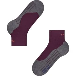 Falke TK5 Cool Short Wandelsokken Dames Dark Mauve -Veel Plezier Buitenshuis 142990 730 03