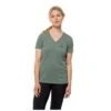 Jack WolfskinCrosstrail Shirt Dames Picnic Green -Veel Plezier Buitenshuis 145161 300 01