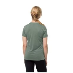 Jack WolfskinCrosstrail Shirt Dames Picnic Green -Veel Plezier Buitenshuis 145161 300 02