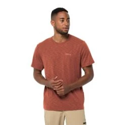 Jack WolfskinTravel Shirt Heren Barn Red