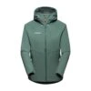 Mammut Ultimate Comfort SO Hooded Softshell Jas Dames Dark Jade -Veel Plezier Buitenshuis 146355 300 01 2
