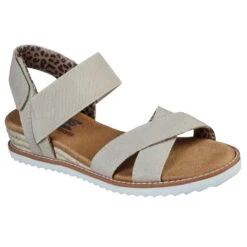 Skechers BOBS Desert Kiss - Secret Picnic Sandalen Dames Naturel -Veel Plezier Buitenshuis 146632 180 03