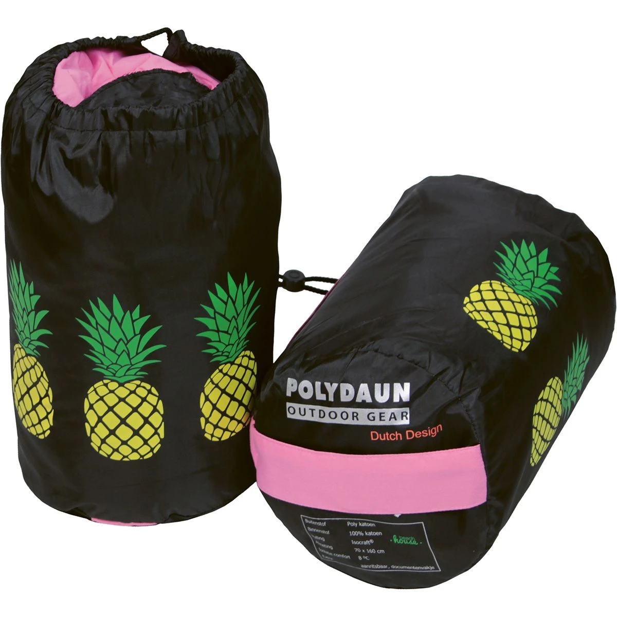 Polydaun Beach House Slaapzak Junior Pink Pineapple 6 Polydaun Beach House Slaapzak Junior Pink Pineapple - Afbeelding 4