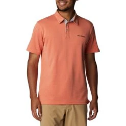 Columbia Nelson Point Polo Heren Desert Orange -Veel Plezier Buitenshuis 149579 470 03