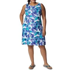 Columbia Chill River Printed Jurk Dames Purple Lotus Popflora -Veel Plezier Buitenshuis 149602 500 05 1