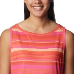 Columbia Chill River Printed Jurk Dames Sunset Orange Horizons Stripe -Veel Plezier Buitenshuis 149603 470 04 1