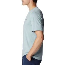 Columbia Tech Trail Graphic Shirt Heren Niagara Heather Palmscape Tonal Graphic -Veel Plezier Buitenshuis 149610 900 04 1