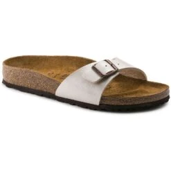 Birkenstock Madrid Smal Slippers Dames Graceful Pearl White