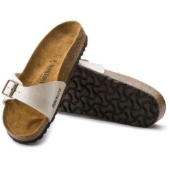 Birkenstock Madrid Smal Slippers Dames Graceful Pearl White -Veel Plezier Buitenshuis 149938 100 03