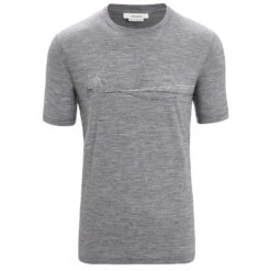 Icebreaker Tech Lite II Cadence Paths Shirt Heren Gritstone Heather