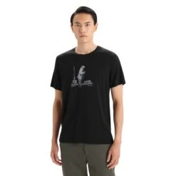 Icebreaker Tech Lite II Polar Paddle Shirt Heren Black -Veel Plezier Buitenshuis 150211 990 03