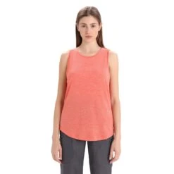 Icebreaker Sphere II Tanktop Dames Vibrant Earth Heather -Veel Plezier Buitenshuis 150220 470 03